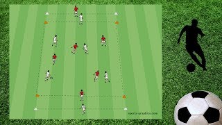 4 gegen 4 mit Pass in die Tiefe ▲ Trainingseinheit ▲ Spielformen Fußballtraining [upl. by Maynord]