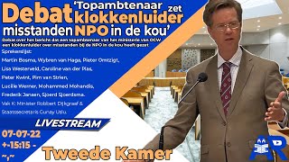 Terugkijken Topambtenaar OCW zette klokkenluider misstanden NPO in de kou  Tweede Kamer [upl. by Reisfield]