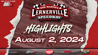 Lernerville Speedway  August 2 2024  Highlights [upl. by Ahsital]