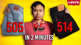 Which Jean Is Better  Levis 505 Regular vs 514 Straight [upl. by Pittman]