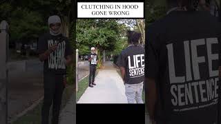 CRASH OUT CLUTCHING IN HOOD  reels prank Socailexperment [upl. by Alahsal448]