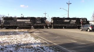 NS 5177 and NS 5214 High Hood Working the Lafayette Union Railway in Lafayette Indiana [upl. by Spearman585]