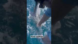 FIRST SAILFISH sailfish fishing amazing qld game fish release awsome happy world [upl. by Davidde748]