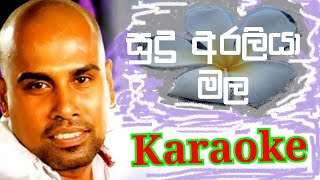 Sudu Araliya Mala Karaoke with Lyrics  Ajith Muthukumarana Karaoke [upl. by Aicilic]