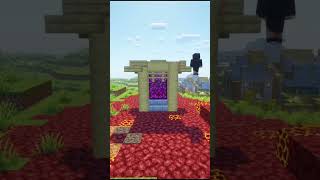 How to build Better Nether Portal in MINECRAFT 😱 shorts [upl. by Olaznog]