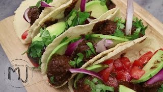 TACOS DE ALBÓNDIGAS CON SALSA DE CHOCOLATE  Receta con cordero [upl. by Samal916]