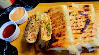 Chicken Tondori Fajita Wraps With Homemade Tortillas Recipe By Mek Kitchen  Chicken Wraps  Wraps [upl. by Lecia]