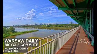 Warsaw Daily Bicycle Commute Trying To Find Alternate Route To Work Avoiding Any Traffic Lights [upl. by Atikehs]