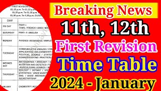 11th 12th First Revision Exam timetable 2024  first revision time table 2024 [upl. by Ecila459]