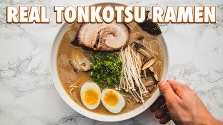 How To Make Real Tonkotsu Ramen [upl. by Dolf]