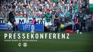 SV Werder Bremen – FC Bayern München 05  Pressekonferenz  SV Werder Bremen [upl. by Akimihs]