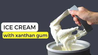 ICE CREAM  WITH XANTHAN GUM  No eggs perfect texture Just milk cream sugar and xanthan gum [upl. by Ion]