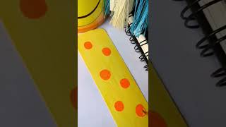 🧡🍊Simple bookmark ideas 🍊🧡art bookmark shorts painting [upl. by Thorr]