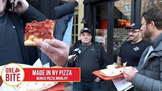 Barstool Pizza Review  Made In New York Pizza Bonus Pizza Lawsuit [upl. by Huberty186]