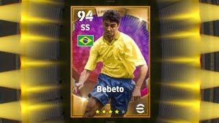 Upgrade Bebeto Legendary Max Level Rating  eFootball 2024 Mobile [upl. by Enilecram]