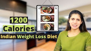 Healthy 1200 Calorie Indian Veg Weight loss Diet  Full Day Meal  Breakfast Lunch amp Dinner Recipe [upl. by Lundeen784]