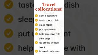 Useful words  Travel collocations 🧳  shorts ytshorts trending viralvideo [upl. by Dde]