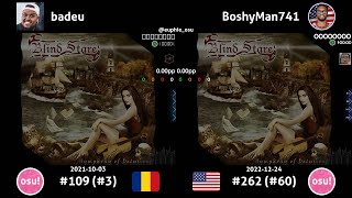 badeu vs BoshyMan741  Blind Stare  Shotgun Symphony Impossibly Intense HR [upl. by Eltsryk]