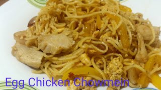 Egg Chicken Chowmein  ଏଗ୍ ଚିକେନ ଚାଓମିନ୍ [upl. by Florette194]