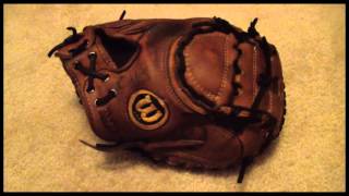 Vintage Wilson A3000 Catchers Mitt Relace  Before and After Glove Repair [upl. by Laurence]