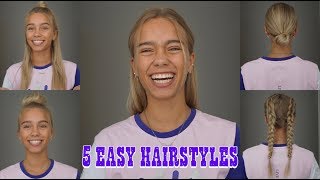 5 Easy Hairstyles [upl. by Norrabal]