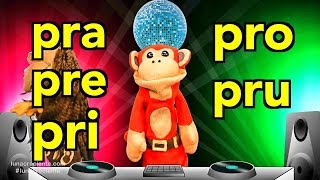 Sílabas pra pre pri pro pru  El Mono Sílabo  Videos Infantiles  Educación para Niños [upl. by Schechinger]