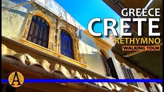 Greece Crete Rethymno  Fortezza Castle  Old Town Streets  Walking Tour [upl. by Junieta]