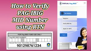 HOW TO VERIFY PAG IBIG MID NUMBER USING RTN  HOW TO VERIFY MID NUMBER ONLINE  JEMHIA 07 [upl. by Adierf392]