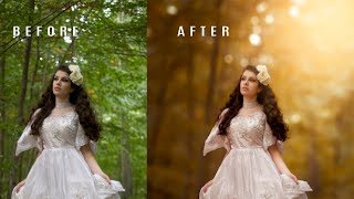 Photoshop cc Tutorial  Outdoor Portrait Editing Blur Background [upl. by Arhaz]