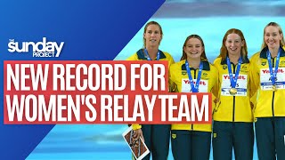 World Record Aussies Set New World Record For 4x50 Womens Medley Relay [upl. by Lolita140]