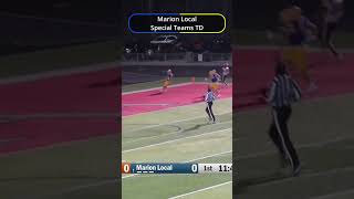 Marion Local Special Teams TD wosn football hsfootball nfl highschoolsports [upl. by Singh]