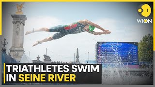 Paris Olympics 2024 France avoids embarrassment as Triathlon events held successfully  WION Sports [upl. by Granger]