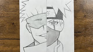 How to draw gojo vs Kakashi 🔥 using just a pencil ✏️  stepbystep anime drawing for beginners [upl. by Clemence]