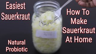 How To Make Sauerkraut  Homemade Sauerkraut  Sauerkraut Recipe  Cabbage Probiotic Recipe [upl. by Rengaw22]