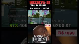 RTX 4060 vs RX 6700 XT amd nvidia pcmemes pcgaming gpu pcgamer benchmark rtx4060 rx6700xt [upl. by Isnam]