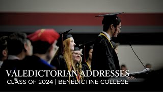 Valedictorian Addresses  Class of 2024  Benedictine College [upl. by Novyat]