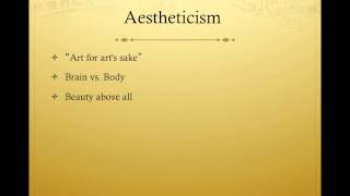 Lecture 5 Part 2 Wilde and Aestheticism [upl. by Etnovahs]