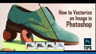 How To Vectorize A Color Image  Photoshop Tutorial  Convert Raster to Vector [upl. by Ott504]