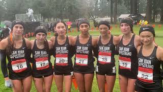 Lions Postrace The JSerra Girls Cross Country Team [upl. by Eehsar]