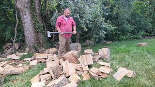 Hackberry Harvest splittingfirewood [upl. by Animar]