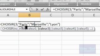 Excel 2007  TampA  Mots aléatoires  Fonction CHOISIR et ALEAENTREBORNES [upl. by Notsae386]