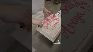 beautiful funcakes cakedesign cakedecoration roses pink happybirthday cake love fun [upl. by Asilehs]