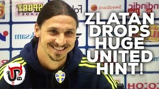 ZLATAN IBRAHIMOVIC DROPS HINT HES JOINING MAN UNITED [upl. by Kiley]