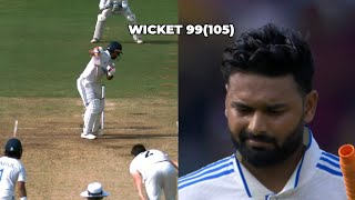 Rishabh Pant Wicket Today Match  Rishabh Pant Emotional After Out on 99 Runs  Rishabh Pant Batting [upl. by Melesa730]