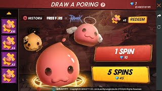 DRAW A PORING EVENT FULL DETAILS IN FREE FIRE  HOW TO GET PORING PET IN FREE FIRE [upl. by Aloysia]