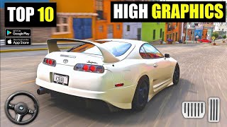 Top 10 OPEN WORLD Car Games Like Forza Horizon For Android  HIGH GRAPHICS [upl. by Othelia306]