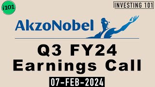 Akzo Nobel India Limited Q3 FY24 Earnings Call  Akzo Nobel India Limited FY24 Q3 Concall [upl. by Walcoff]