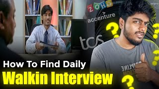 🚀7 Ways to find Daily walkIn Interview for IT Jobs  how to find it jobs interview in tamil [upl. by Halverson351]