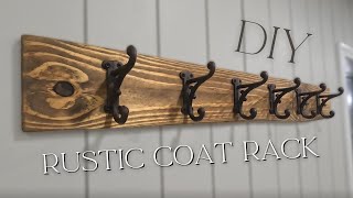 DIY Rustic Coat Rack  Quick amp Easy [upl. by Remus]