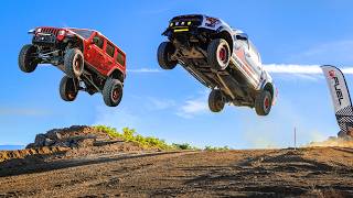 Ultimate Crash Battle Raptor FULL Send to FLAT Jeep Rubicon gets ROLLED by the Whoops [upl. by Mchugh]